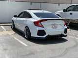 17-20 HONDA CIVIC 10 GEN 4D Si TYPE-R STYLE REAR LIP DIFFUSER PP UNPAINT ()