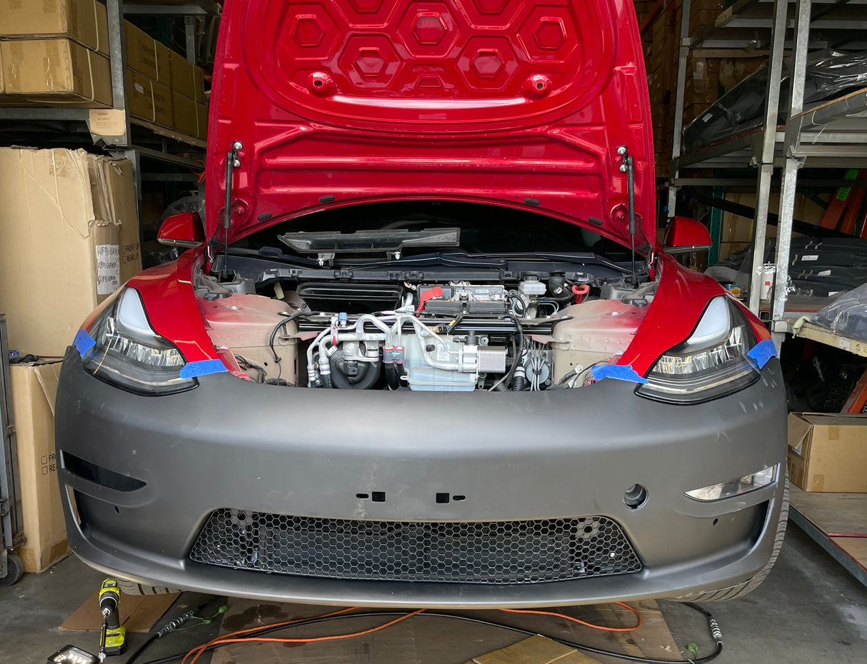 17-22 TESLA MODEL 3 GT STYLE FRONT BUMPER COVER PP PLASTIC UNPAINT