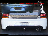 03-07 EVO 8 9 JDM STYLE REAR BUMPER COVER URETHANE UNPAINT BLACK