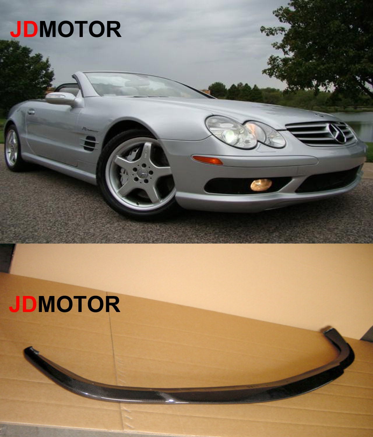 03-06 MERCEDES R230 SL55/ SL500 AMG CARBON FIBER FRONT LOWER SPOILER ...