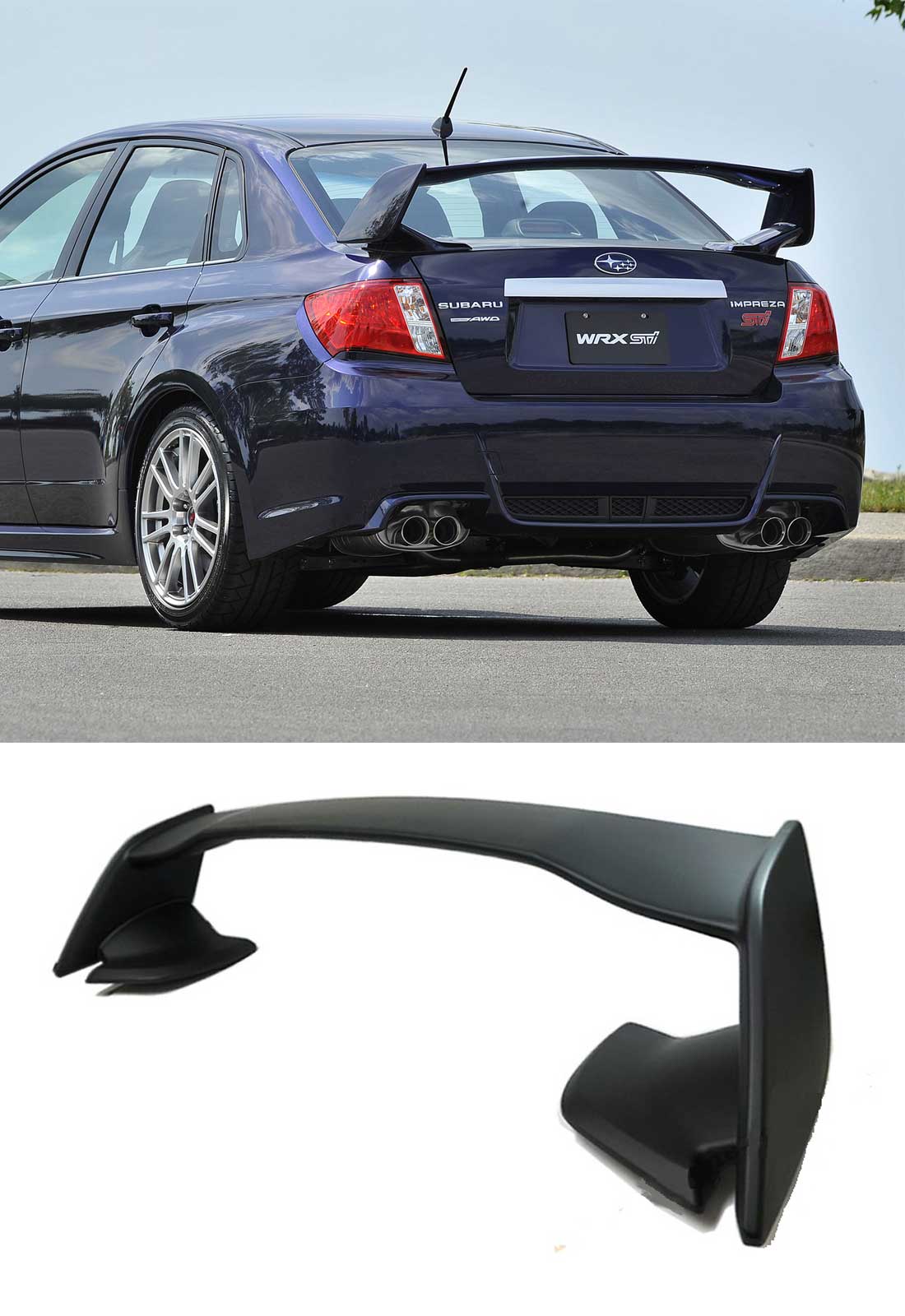 08-14 IMPREZA STI SPOILER ABS