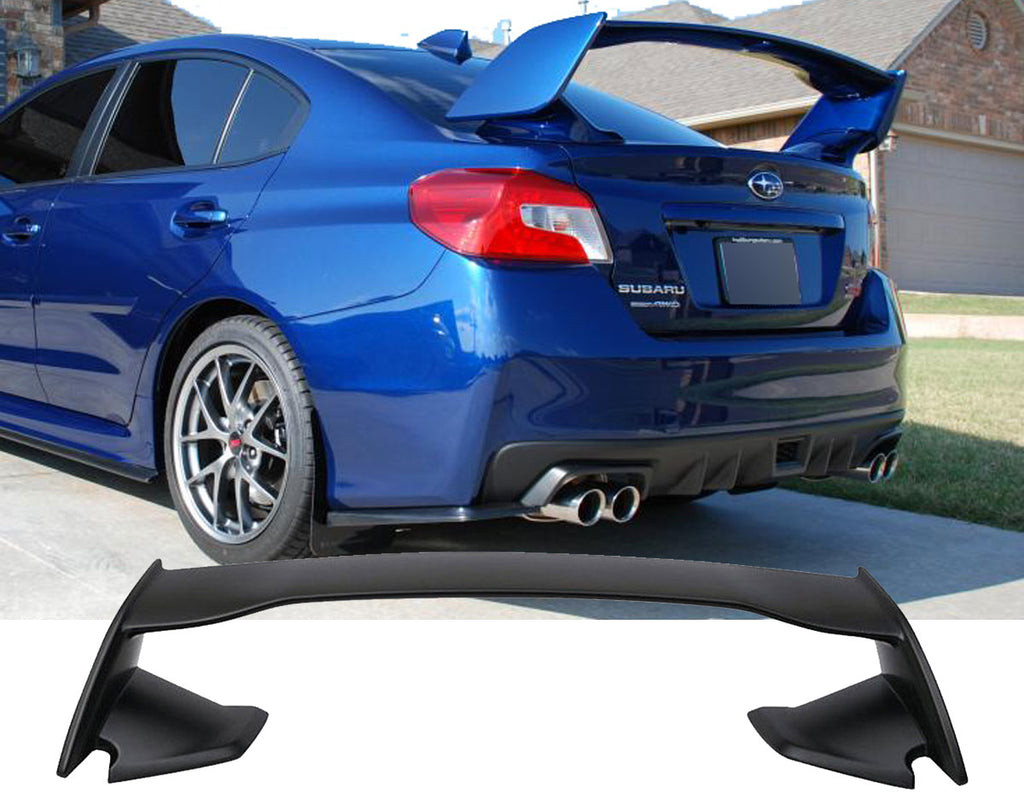 Sti Rear Under Spoiler 15-18 SUBARU STI WRX STYLE REAR WING SPOILER PLASTIC – ABS Dynamics