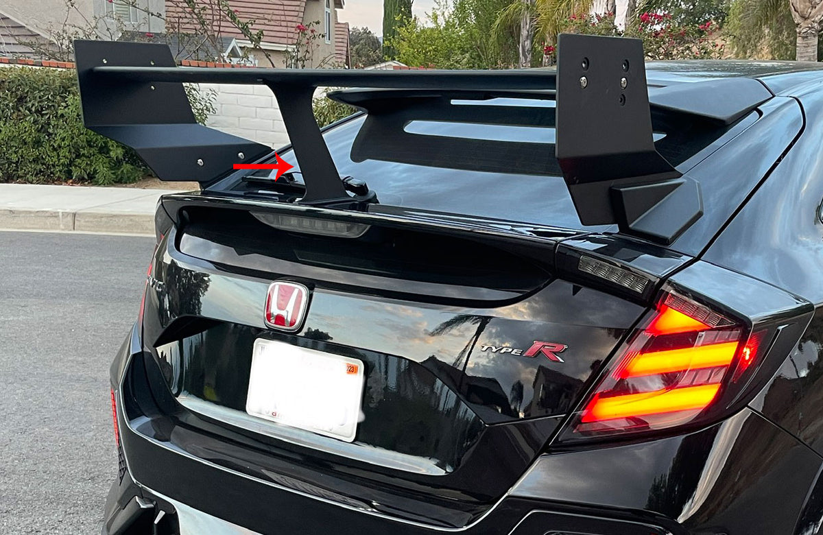 17-20 HONDA CIVIC 5DR GT MU SPOILER ADD ON STABILIZER 1PC BLACK – ABS ...